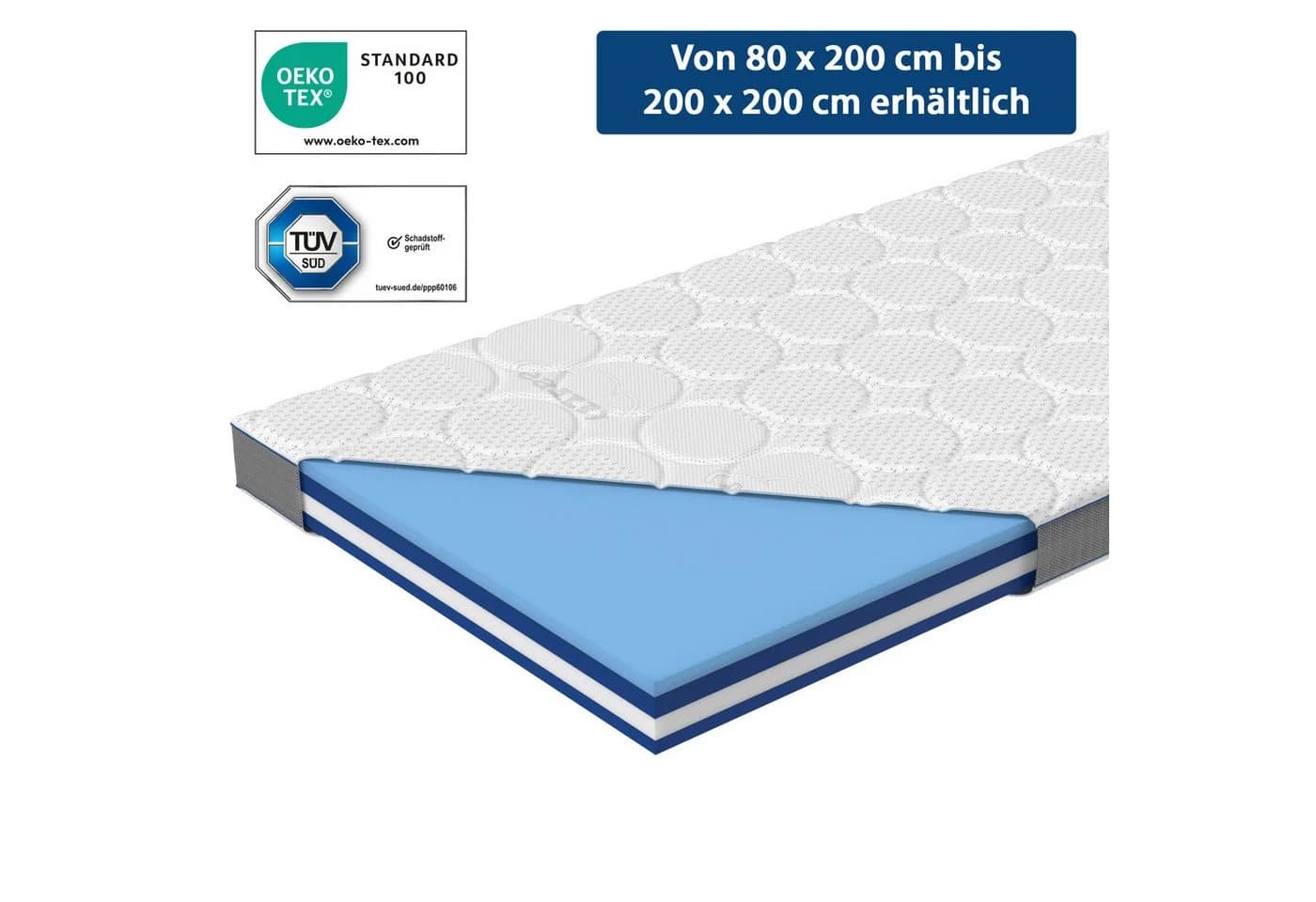 Genius Topper Royal Hybrid 2in1 Wende-Matratzentopper Viscoseschaum Kaltschaum - Bild 2