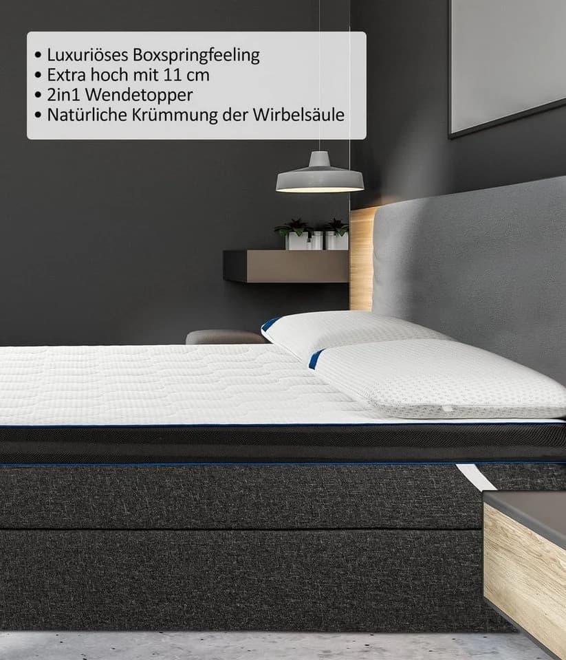 Genius Topper Royal Hybrid 2in1 Wende-Matratzentopper Viscoseschaum Kaltschaum - Bild 5