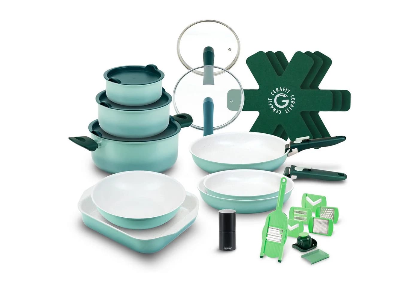 Genius Cerafit Revolution Vario 27-tlg. Pfannen-Set Keramik - Bild 2