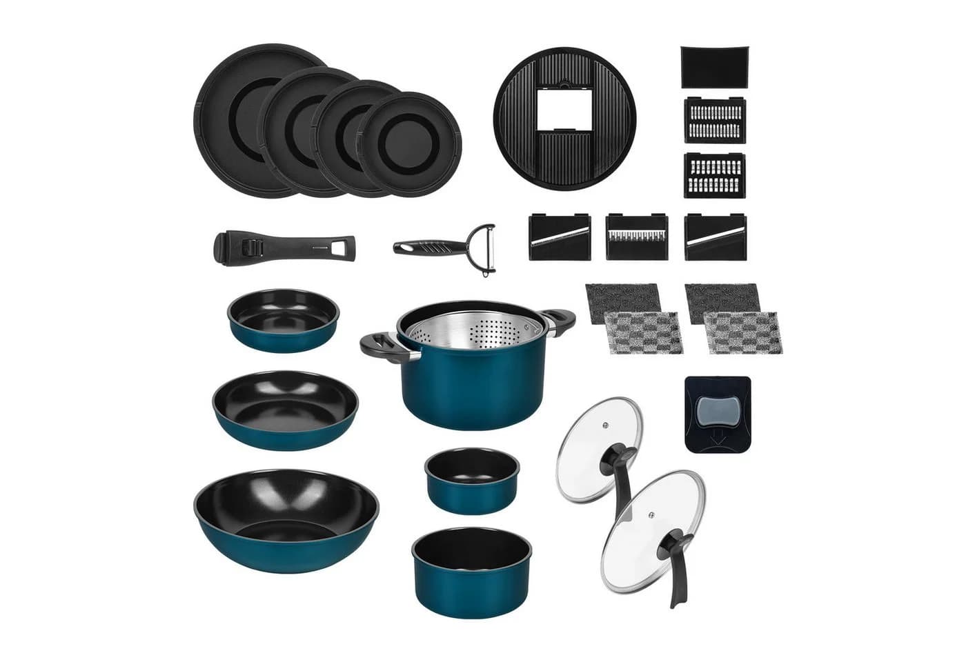 Genius Pfannen-Set Kelton 31 tlg. mit Smart Slicer & Antihaft-Beschichtung - Bild 2