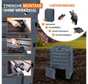 GARANTIA Komposter ECO-MASTER 300 Liter Kunststoff Komposter Schwarz Bild 4