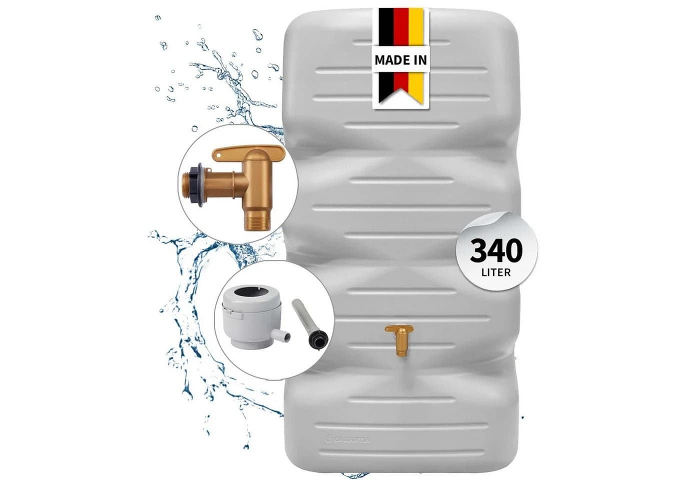 Garantia Regentonne Cubus 340 L Betongrau - Bild 2