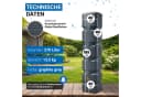 4rain Regentonne QUADRO Wandtank 270 Liter Anthrazit Bild 3
