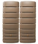 4rain Regentonne SLIM Wandtank-Set 1000 L taupe Bild 1