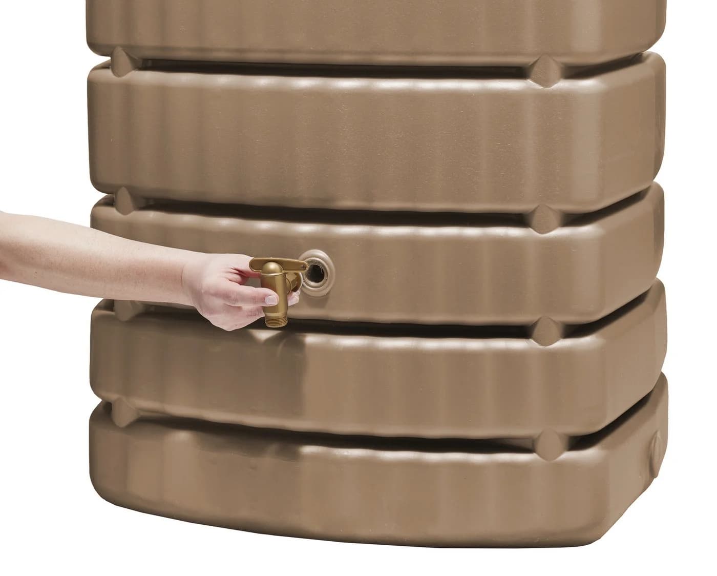 4rain Regentonne SLIM Wandtank-Set 1000 L taupe - Bild 4