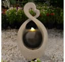 Wehmann Gartenbrunnen Romantik Herzform Grau mit LED-Beleuchtung Bild 2