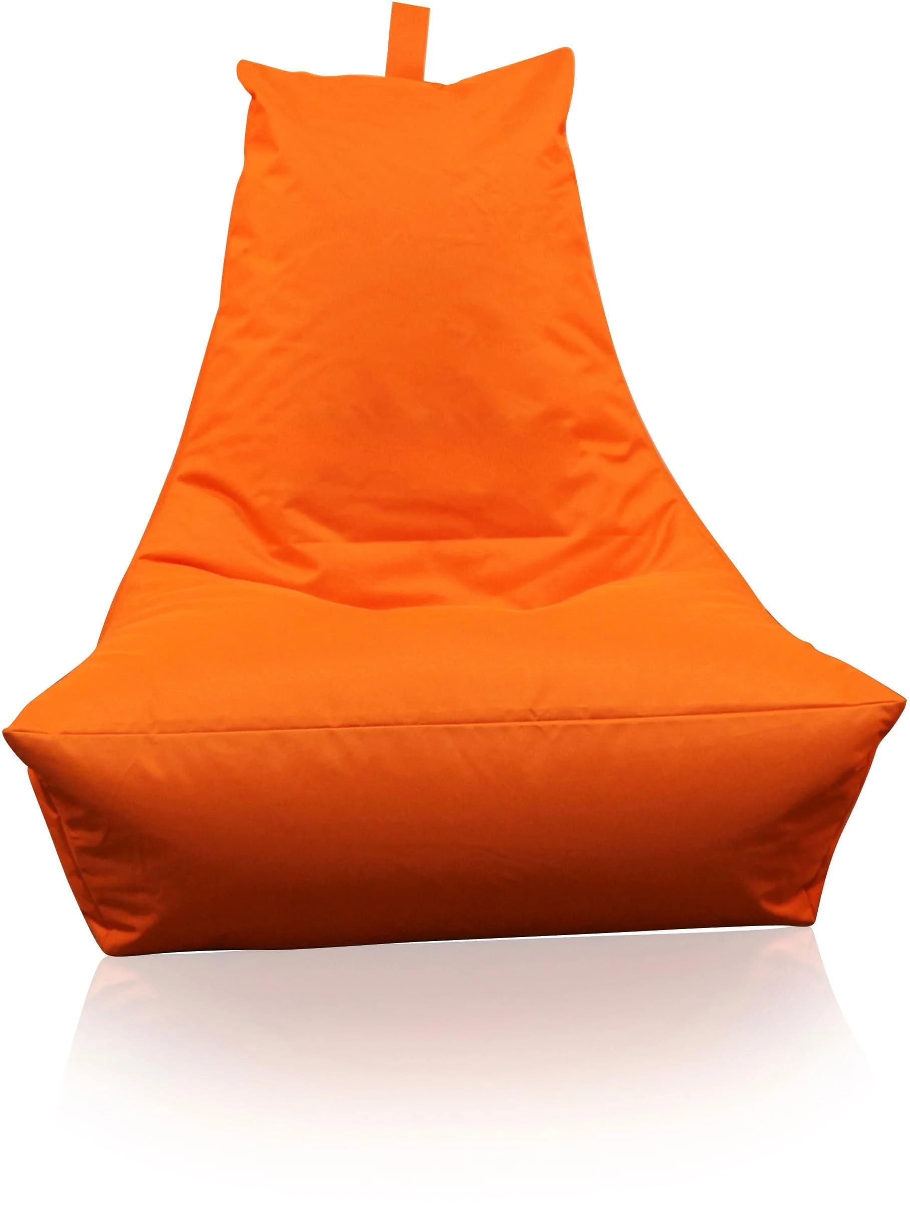 KINZLER Lounge Sitzsack Orange mit Rückenlehne