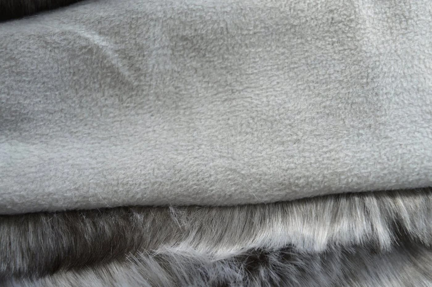 MESANA Wohndecke Wolf Grau Fellimitat Kuscheldecke 150x200 - Bild 3