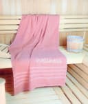 KINZLER Saunatuch Rosa 90x200cm Baumwolle Jacquard Bild 1