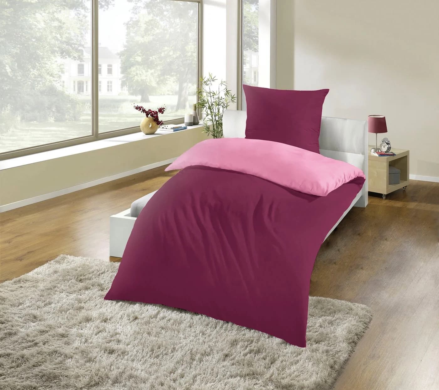 KINZLER Wendebettwäsche Cashmere Touch Lila Polyester 2-tlg.