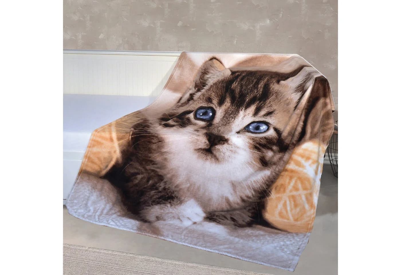 OTTO DE Coral-Fleece Wohndecke Tiermotiv Katze