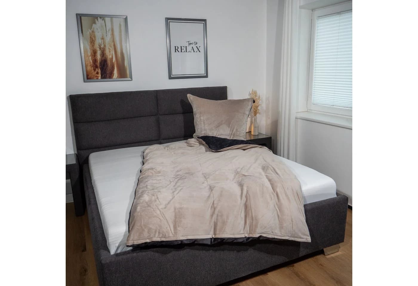 KiNZLER Wendebettwäsche Cashmere Touch Microfaser Anthrazit-Taupe - Bild 5