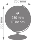 TROIKA Globus PLANET Dekorativ 25 cm Metallfuß Bild 1