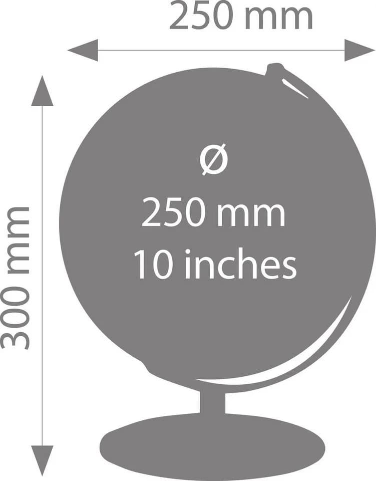 TROIKA Globus PLANET Dekorativ 25 cm Metallfuß