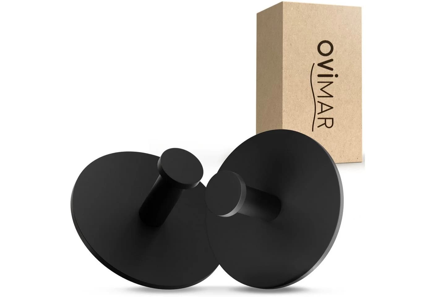 ovimar Handtuchhaken Danksoya Edelstahl Schwarz Zum Kleben - Bild 2