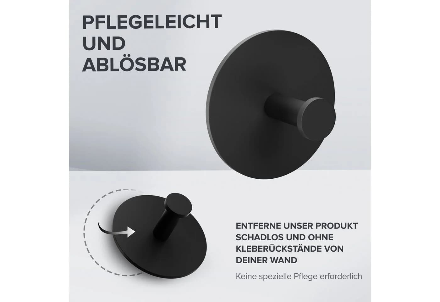 ovimar Handtuchhaken Danksoya Edelstahl Schwarz Zum Kleben - Bild 4