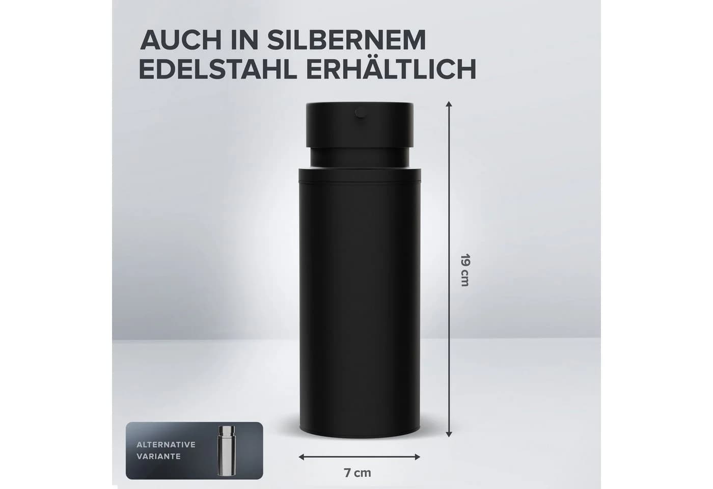 ovimar Seifenspender 1-tlg. Edelstahl Schwarz Modern - Bild 3