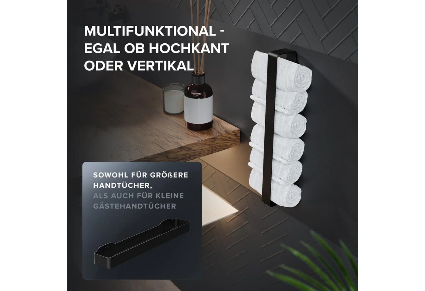 ovimar Handtuchhalter Andoya Edelstahl Schwarz