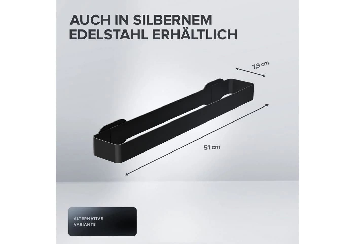 ovimar Handtuchhalter Andoya Edelstahl Schwarz - Bild 3