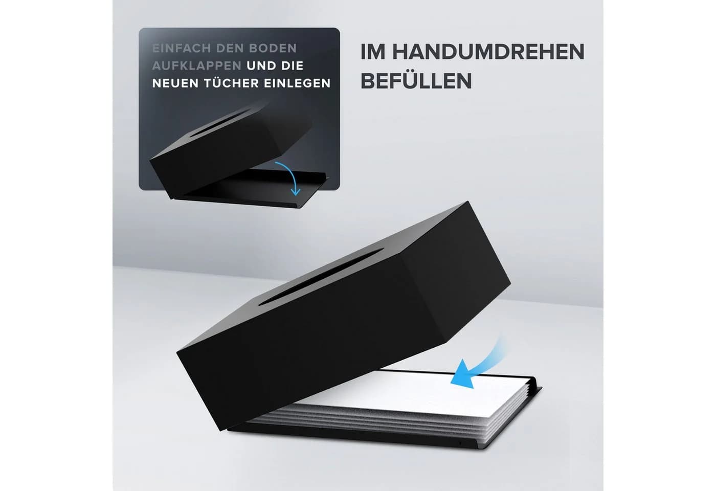 ovimar Papiertuchbox Edelstahl Schwarz