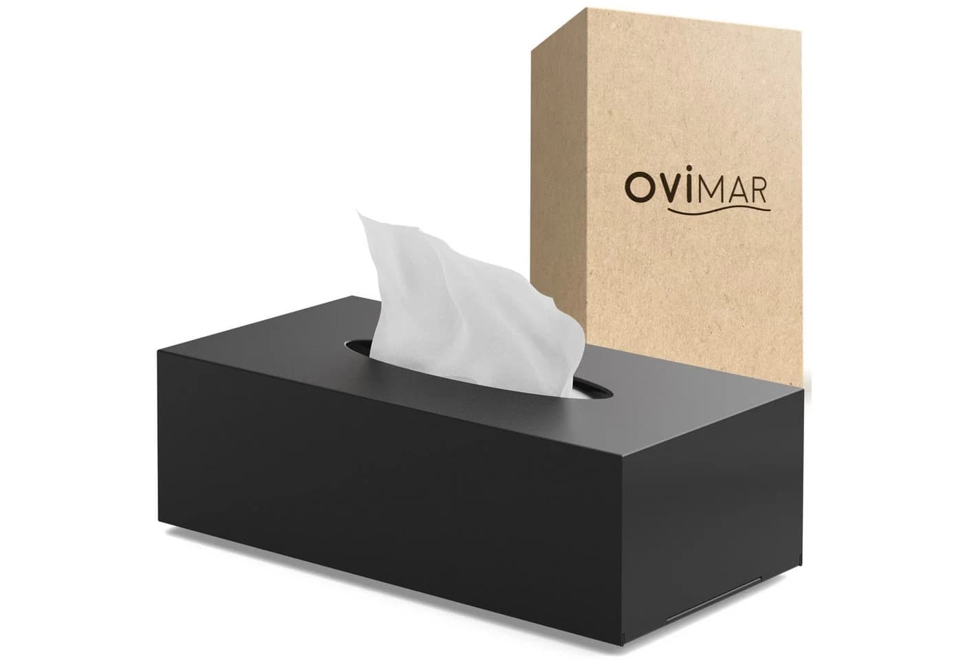 ovimar Papiertuchbox Edelstahl Schwarz - Bild 2