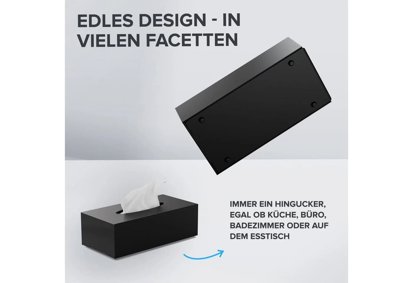 ovimar Papiertuchbox Edelstahl Schwarz - Bild 4