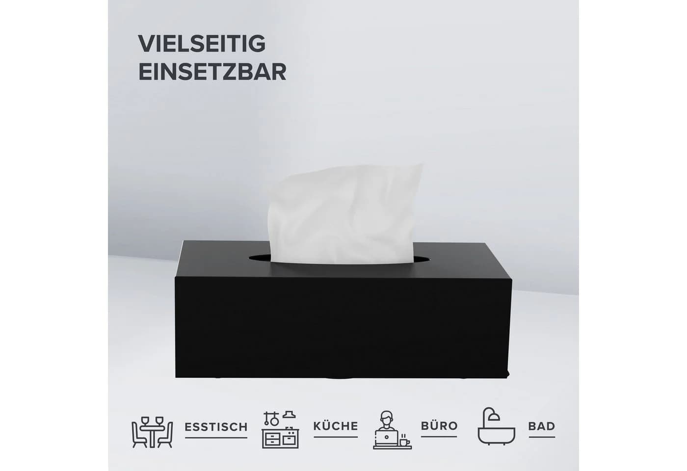 ovimar Papiertuchbox Edelstahl Schwarz - Bild 5