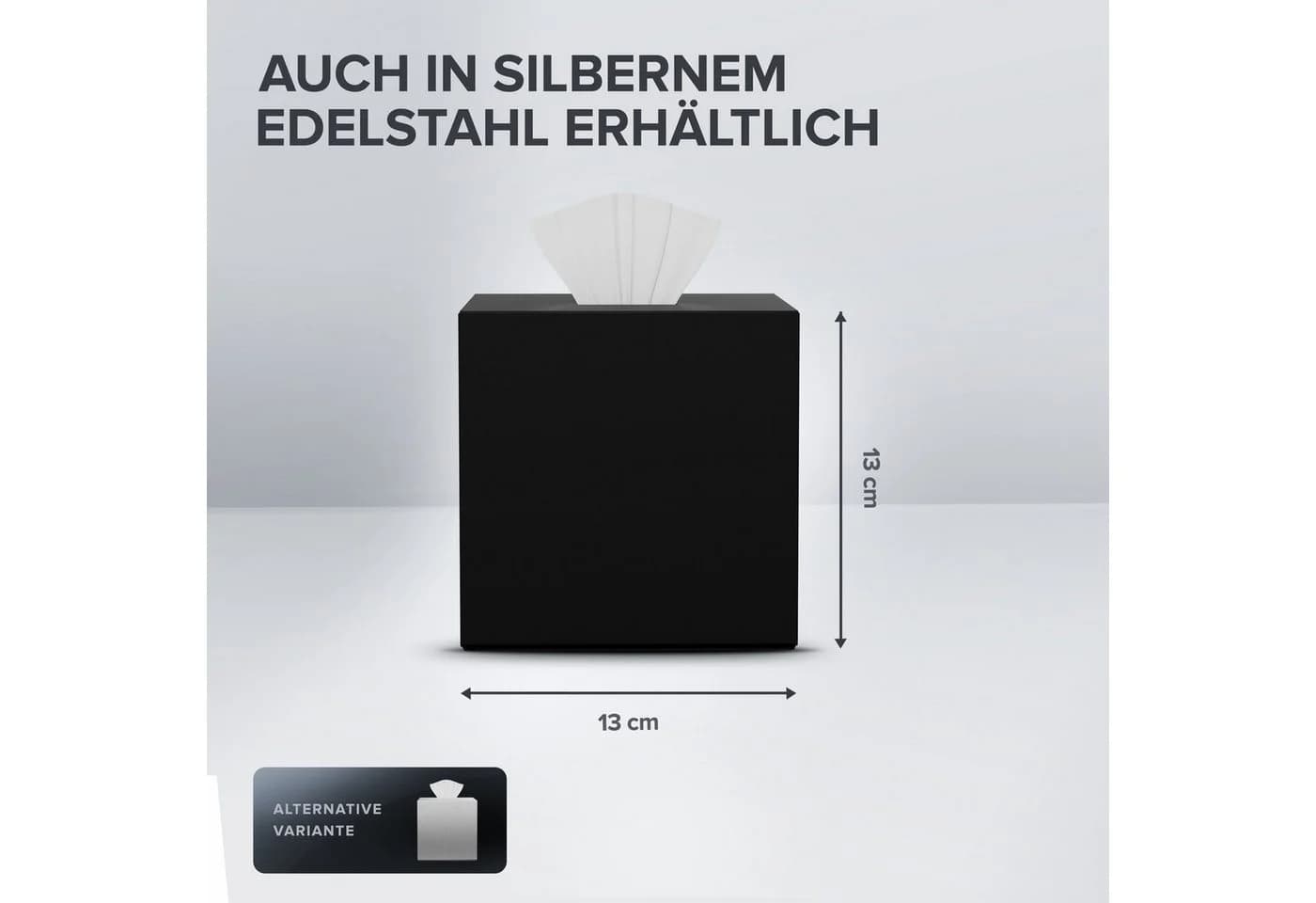 ovimar Papiertuchbox aus Edelstahl in Schwarz - Bild 3