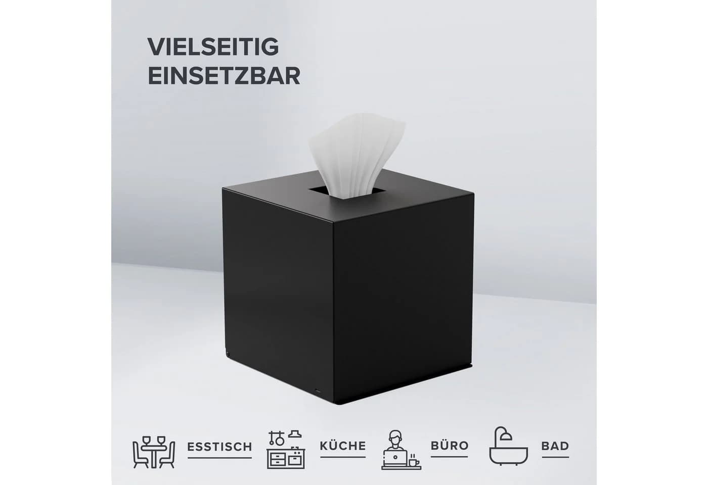 ovimar Papiertuchbox aus Edelstahl in Schwarz - Bild 5