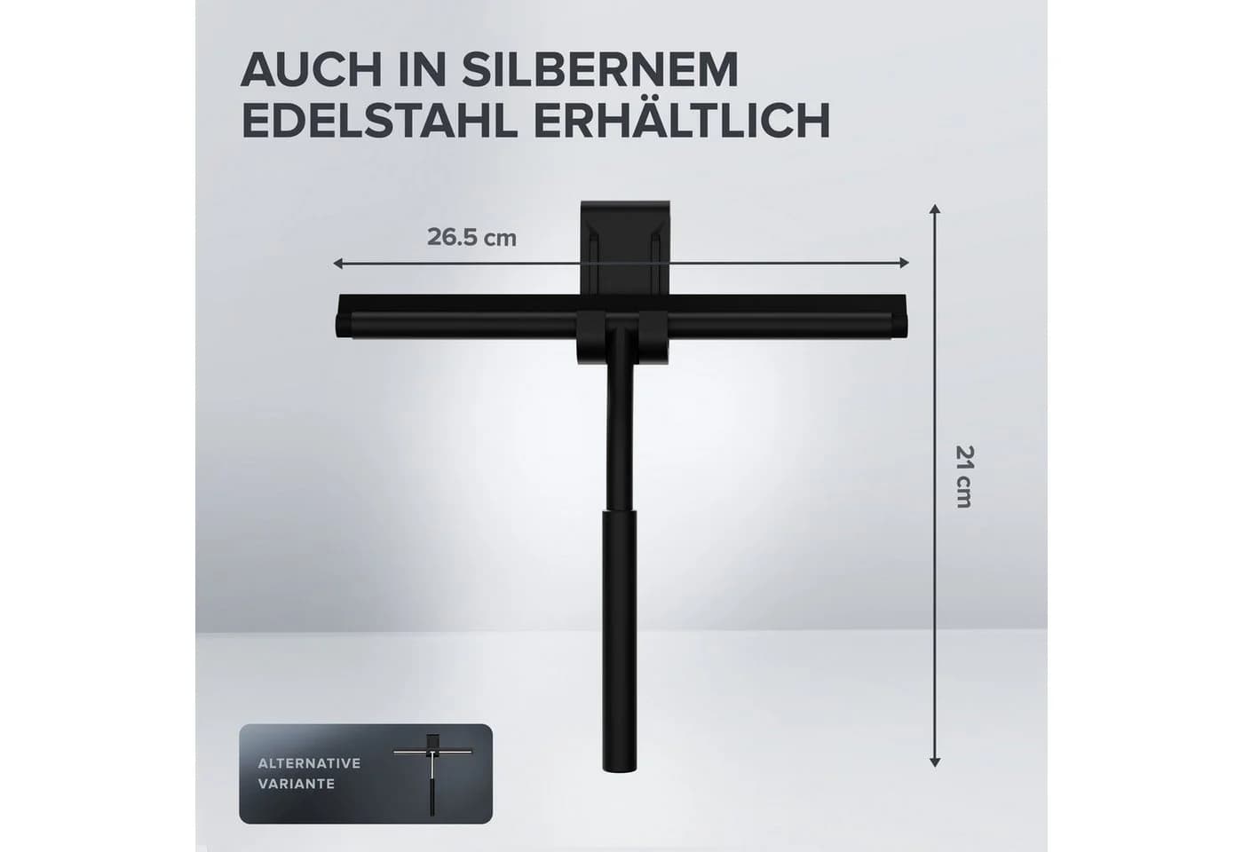ovimar Duschabzieher aus Edelstahl Schwarz zum Aufhängen - Bild 3