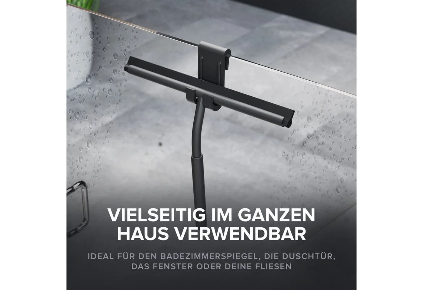 ovimar Duschabzieher aus Edelstahl Schwarz zum Aufhängen - Bild 4