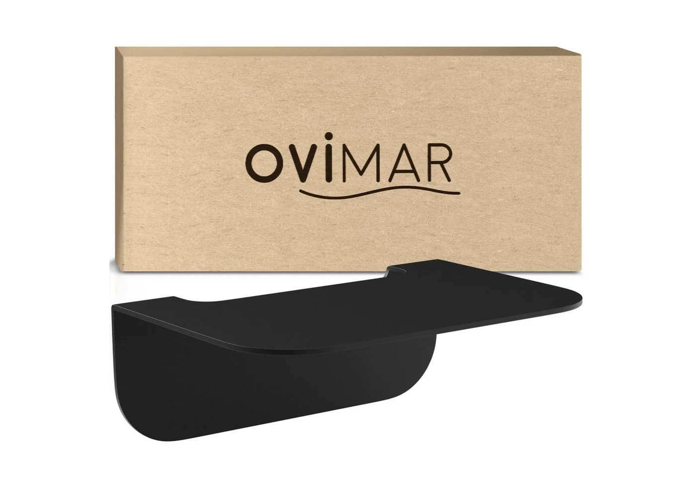ovimar Badregal Gimsoya 1-tlg. Edelstahl Schwarz Klebe - Bild 2