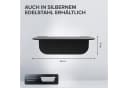 ovimar Badregal Gimsoya 1-tlg. Edelstahl Schwarz Klebe Bild 3