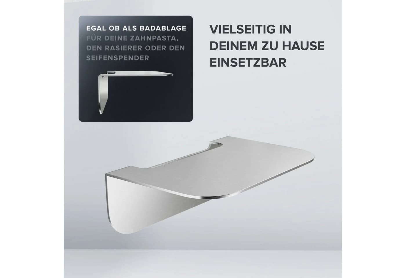 ovimar Badregal Halsbarre 1-tlg. Edelstahl Silber zum Kleben