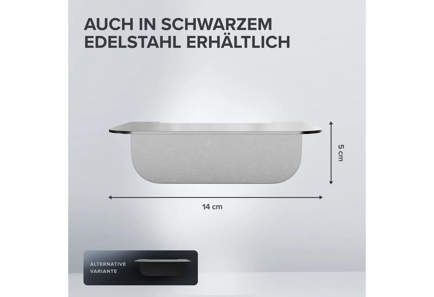 ovimar Badregal Halsbarre 1-tlg. Edelstahl Silber zum Kleben - Bild 3