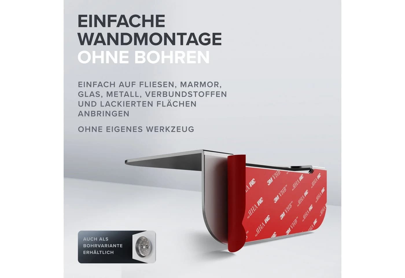 ovimar Badregal Halsbarre 1-tlg. Edelstahl Silber zum Kleben - Bild 5