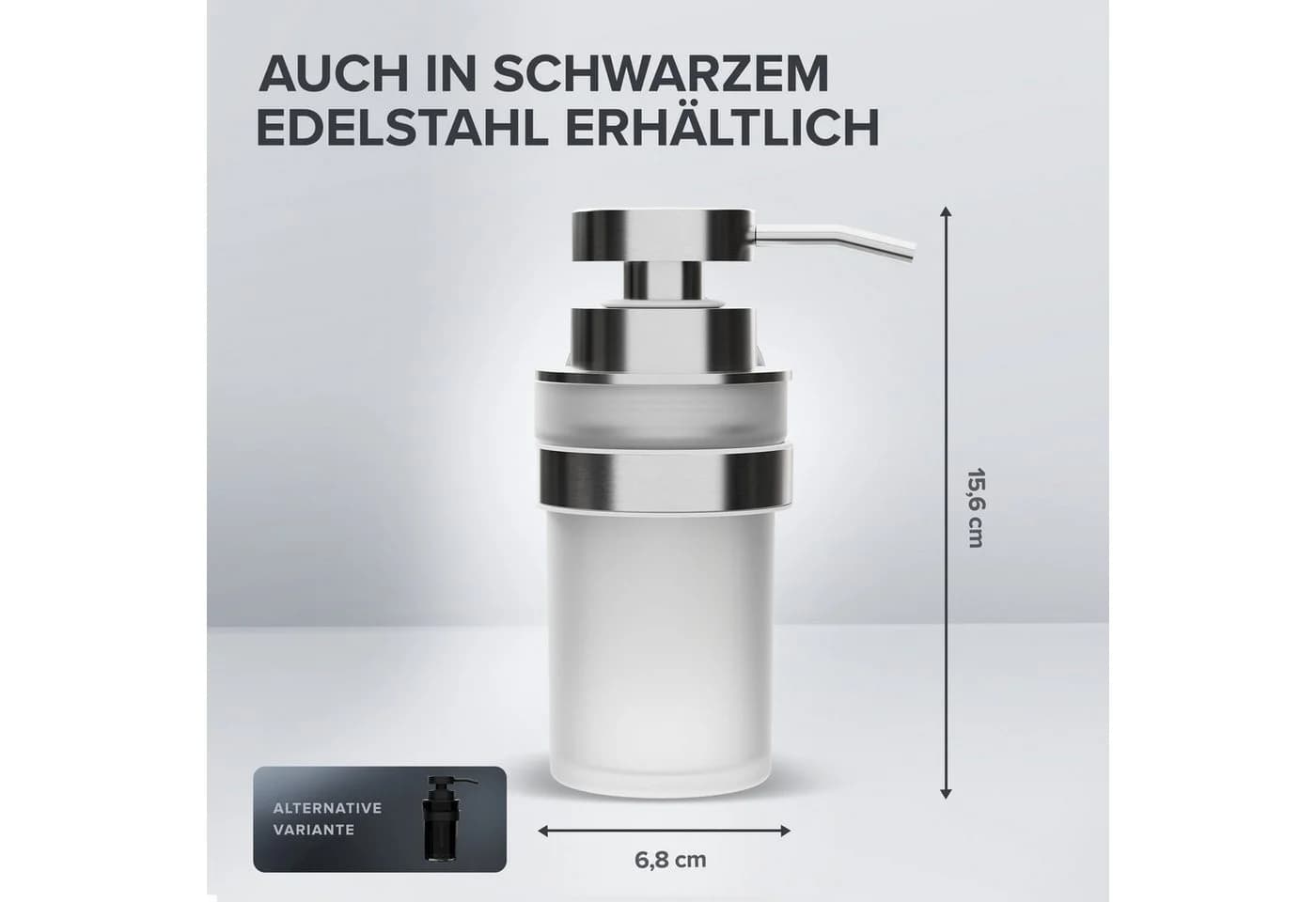 ovimar Seifenspender Kegnaes Edelstahl Silber - Bild 3