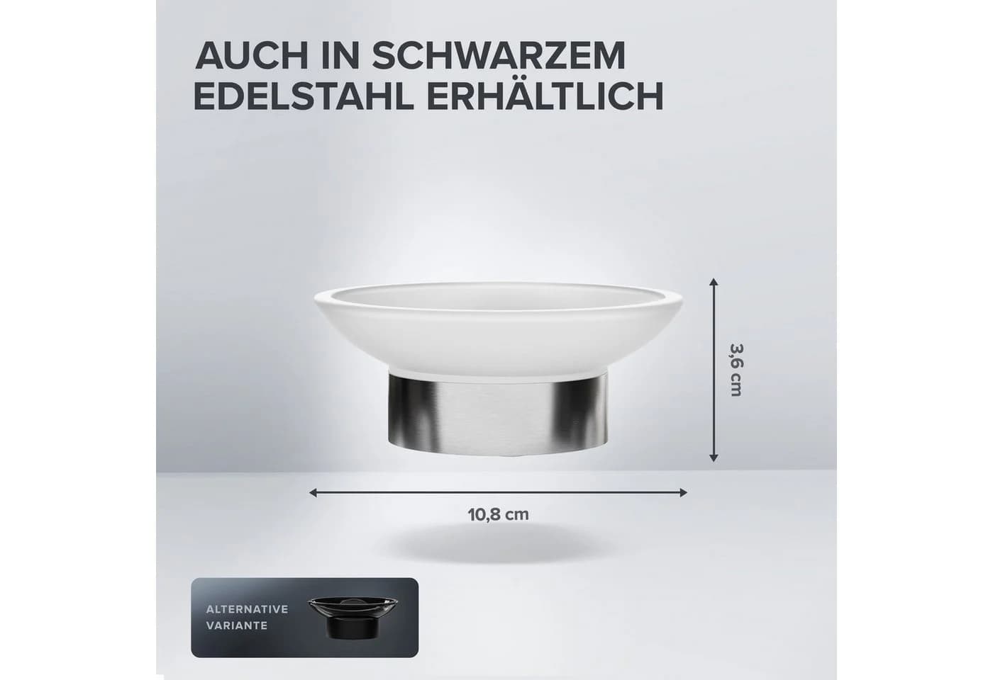 ovimar Seifenschale Omo, Breite: 3.60 cm, 1-St., aus Edelstahl in Silber - Bild 3