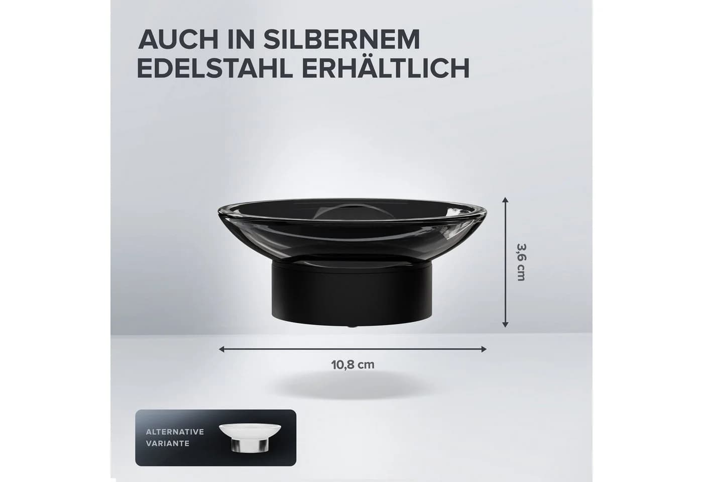 ovimar Seifenschale Nederlandsoya Schwarz Edelstahl - Bild 3