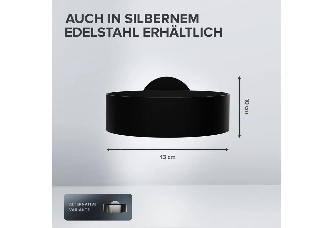ovimar Haartrocknerhalter Kvitoya, Schwarz, Edelstahl - Bild 3