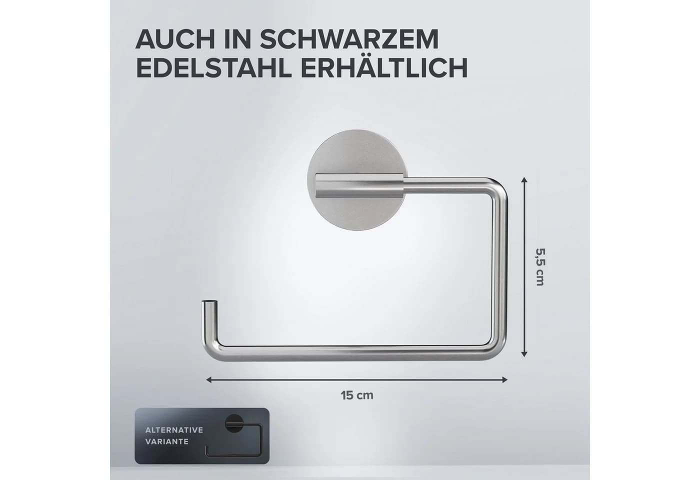 ovimar Toilettenpapierhalter Sejero Edelstahl Silber - Bild 3