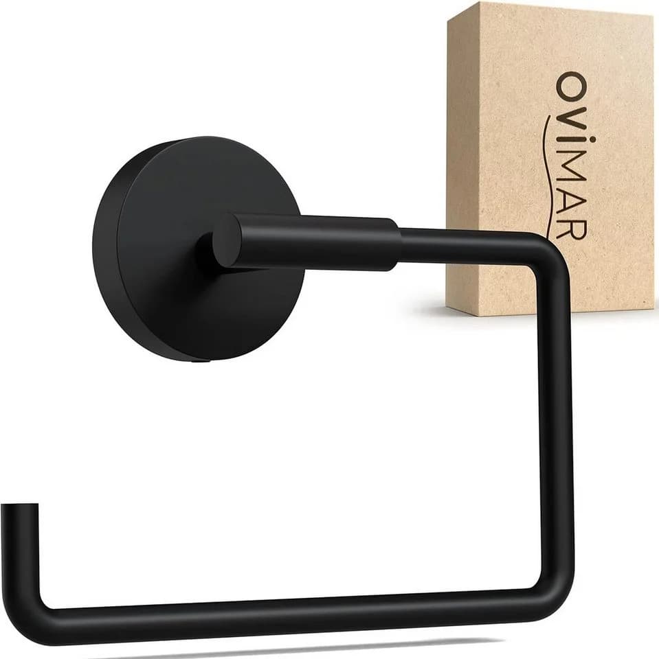 ovimar Toilettenpapierhalter Edelstahl Schwarz - Bild 2