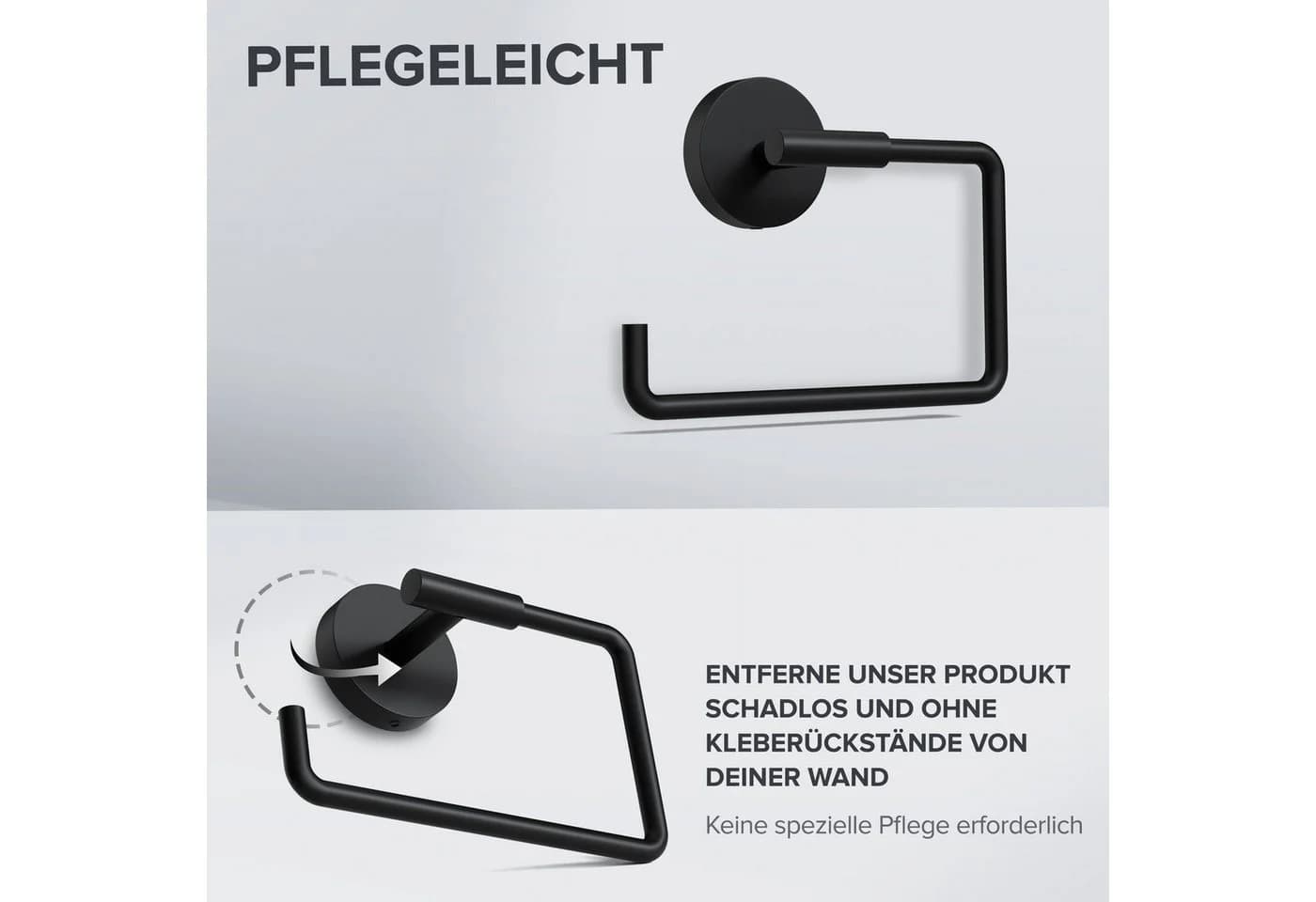 ovimar Toilettenpapierhalter Edelstahl Schwarz - Bild 4