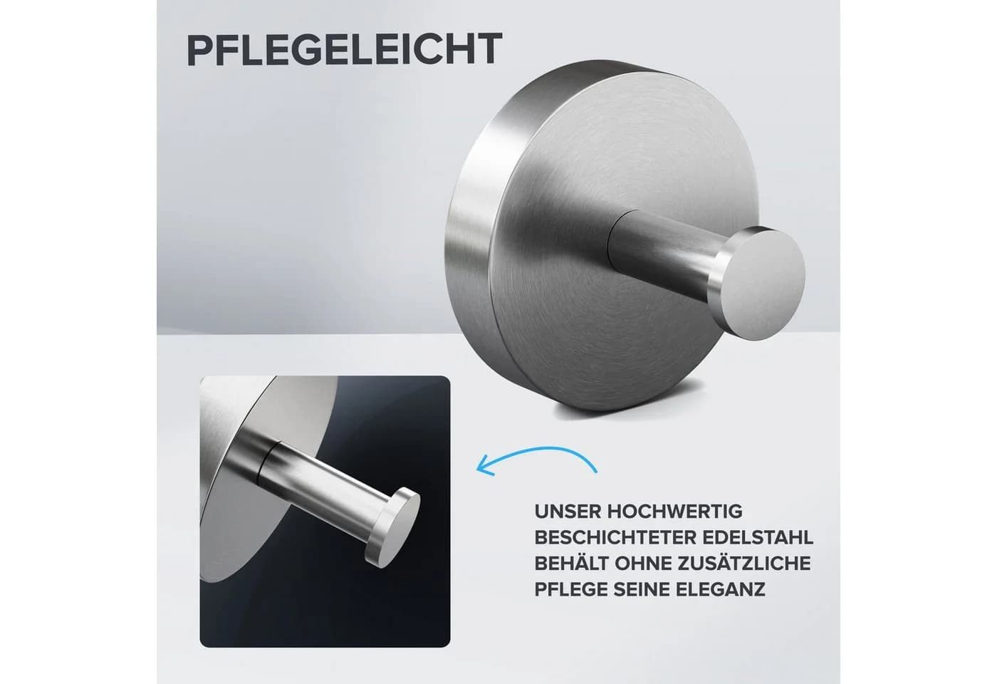 ovimar Handtuchhaken Strib Edelstahl Silber Bohren - Bild 4