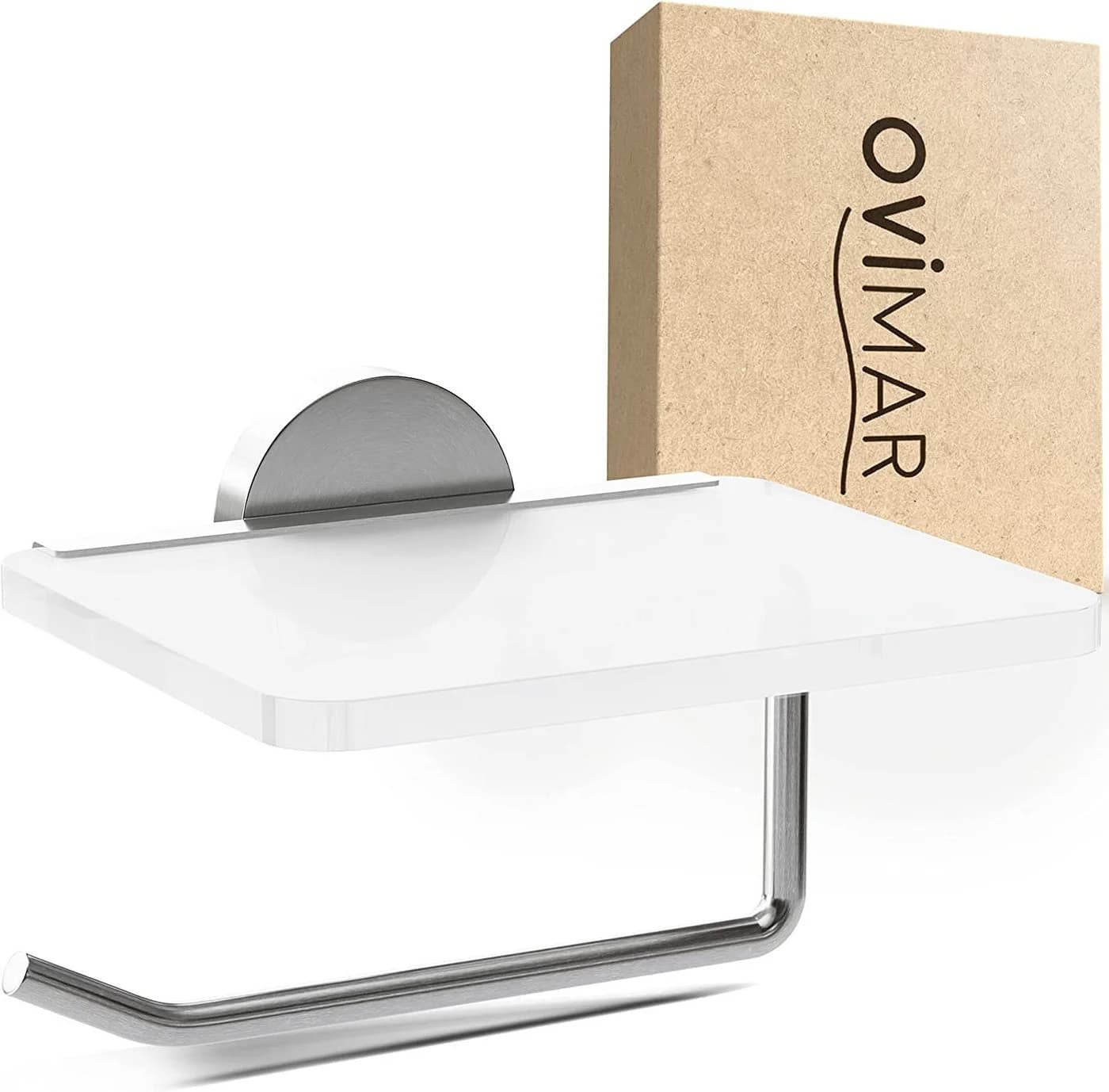 ovimar Toilettenpapierhalter Helnaes Glas Silber - Bild 2