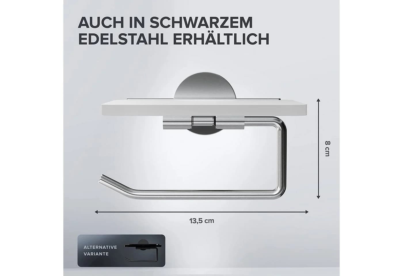 ovimar Toilettenpapierhalter Helnaes Glas Silber - Bild 3