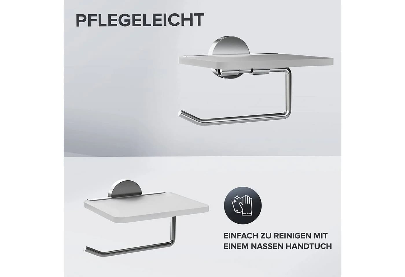 ovimar Toilettenpapierhalter Helnaes Glas Silber - Bild 4