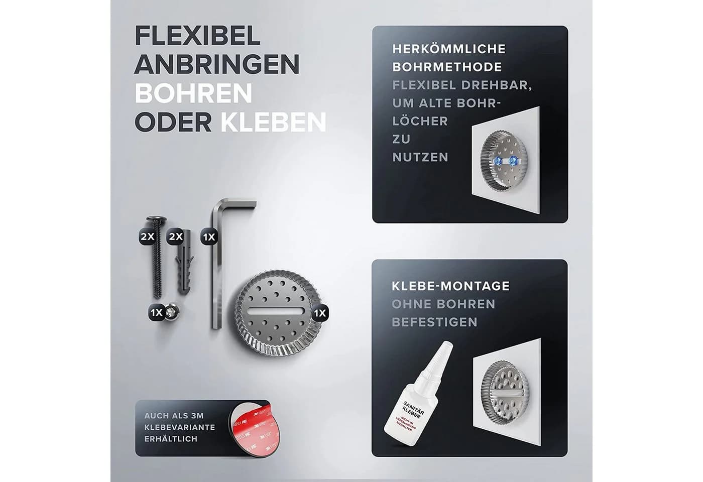 ovimar Toilettenpapierhalter Helnaes Glas Silber - Bild 5
