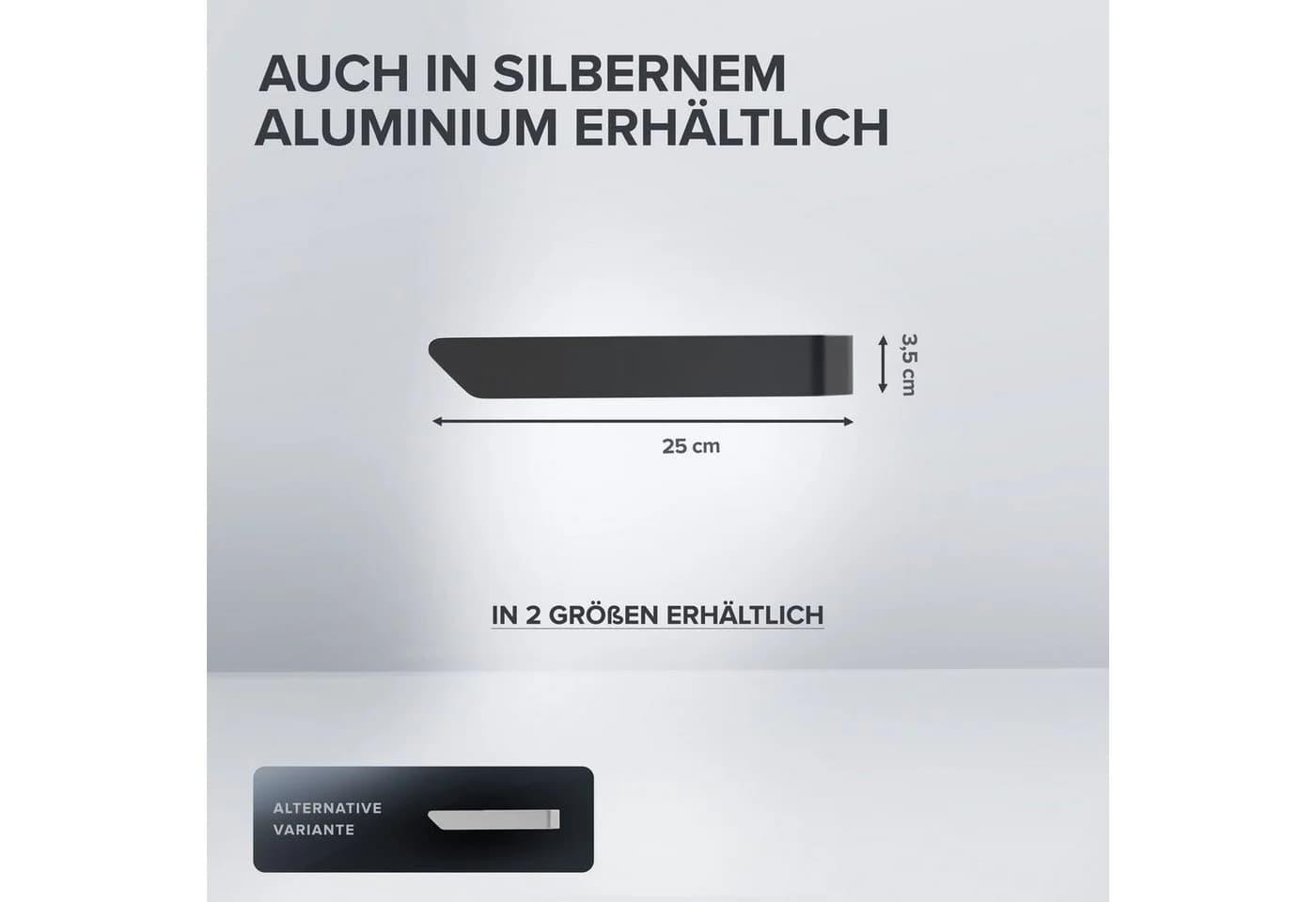 ovimar Handtuchstange Kongsoya, Aluminium, Schwarz, zum Kleben - Bild 3