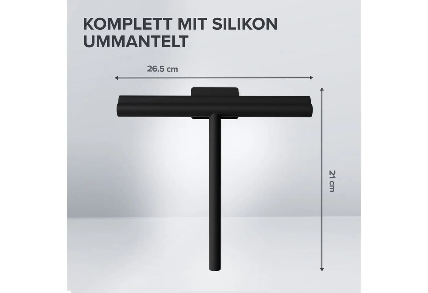 ovimar Duschabzieher Tomma Schwarz Silikon Kleben - Bild 3